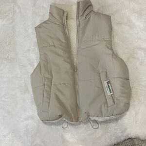 No Boundaries Beige Puffer Vest